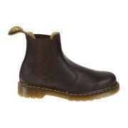 Bruin Leren Enkellaars met Rubberen Zool Dr. Martens , Brown , Heren