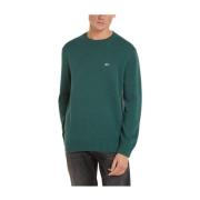 Groene Gebreide Trui van Tommy Jeans Tommy Hilfiger , Green , Heren