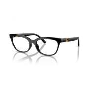 DG CrossedLarge Eyeglass Frames Dolce & Gabbana , Black , Dames