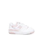 Eco-Leren Sneakers, Wit/Roze New Balance , White , Dames