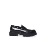 Zwarte Leren Loafer Sneakers Tod's , Black , Heren
