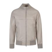 Leren Jas Dfour , Beige , Heren