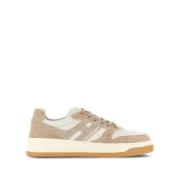 Witte/Beige Leren Sneakers Hogan , Beige , Heren