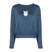 Uil Motief Sweater Maison Margiela , Blue , Dames