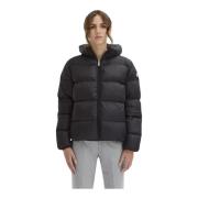 Feather Padded Hooded Jacket with Zip Closure Centogrammi , Black , Da...