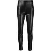 Zwarte Kunstleren Leggings met Hoge Taille Ermanno Scervino , Black , ...