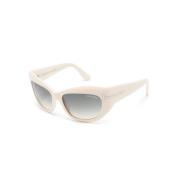 Witte Sungles met Originele Hoes Tom Ford , White , Dames