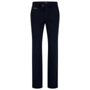 Donkerblauwe Katoenen Chino Broek Gardeur , Blue , Heren