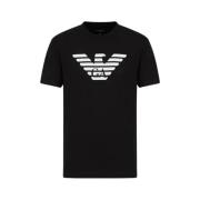 Basis T-Shirt Emporio Armani , Black , Heren