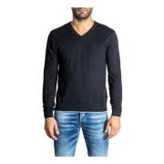 Heren Zwarte Gebreide Kleding Armani Exchange , Black , Heren