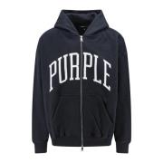 Oversize Sweatshirt met Logo Print Purple Brand , Black , Heren