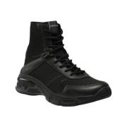 Hoge Top Sneakers Emporio Armani , Black , Heren
