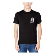 Heren Zwart T-shirt Armani Exchange , Black , Heren