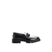 Bicolor Leren Mocassins Tod's , Black , Dames