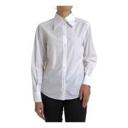 Witte Katoenen Kraagshirt Dolce & Gabbana , White , Dames