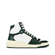 Vintage Logo Mid-Top Sneakers Saint Laurent , Green , Heren