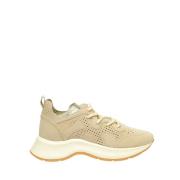 Stijlvolle Suede Sneakers Hogan , Beige , Dames