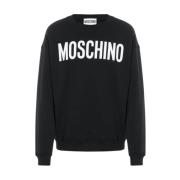Crewneck Sweatshirt Moschino , Black , Heren