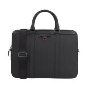 Zwarte Laptoptas voor Heren Tommy Hilfiger , Black , Heren