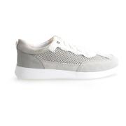 Sneakers met ronde neus en veters Geox , Gray , Heren