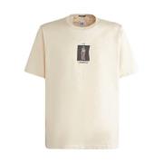 Grafisch Bedrukt Katoenen T-Shirt C.p. Company , Beige , Heren