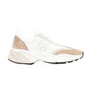 Witte Sneakers metylon, Suède en Leren Bovenwerk Tory Burch , White , ...