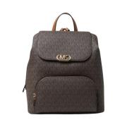 Leren tas met gouden plaatje Michael Kors , Brown , Dames