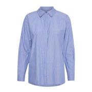 Klassieke Blauw Gestreepte Blouse My Essential Wardrobe , Blue , Dames