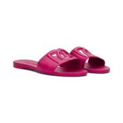 Fuchsia Rubber Slip-On Sandaal Dolce & Gabbana , Pink , Dames