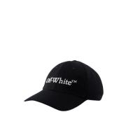 Katoenen Drill Cap - Zwart/Wit Off White , Black , Dames