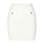 Lurex Rok met Klepzakken Simona Corsellini , White , Dames