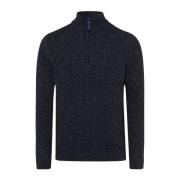 Donkerblauwe Half Zip Coltrui Brax , Blue , Heren