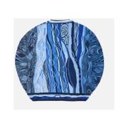 Blauwe herentrui met klassieke ronde halslijn Carlo Colucci , Blue , H...