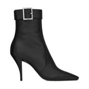 Claude Ankle Boots met Strass Saint Laurent , Black , Dames