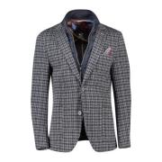 Grijze Geruite Blazer Blue Industry , Gray , Heren