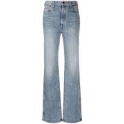 Vintage Blauwe High-Rise Straight-Leg Jeans Khaite , Blue , Dames