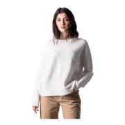 Offwhite Pullover voor Moderne Vrouw Drykorn , White , Dames