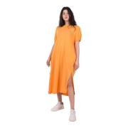 Stijlvolle Midi Jurk voor Moderne Vrouwen Roberto Collina , Orange , D...