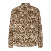 Stijlvolle luipaardprint blouse Mads Nørgaard , Multicolor , Dames