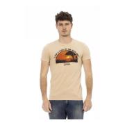 Klassiek Beige Katoenen T-Shirt Trussardi , Beige , Heren