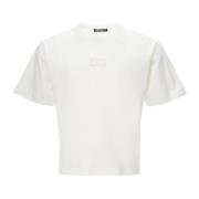 Wit Logo Katoenen T-Shirt Dolce & Gabbana , White , Heren