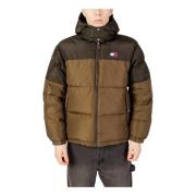 Heren Jas Bruin met Rits Tommy Jeans , Brown , Heren