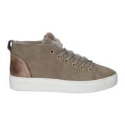 Handgemaakte Leren Sneaker voor Vrouwen Blackstone , Gray , Dames