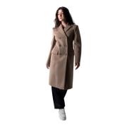 Double-Breasted Coats Sportmax , Beige , Dames