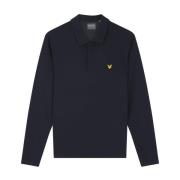 Lange Mouw Tech Polo Shirt Lyle & Scott , Blue , Heren