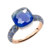 Klassieke Nudo Ring - Blauwe Topaas, Blauwe Saffier, Lapis Lazuli Pome...