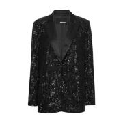 Pailletten Oversized Jas Rotate Birger Christensen , Black , Dames