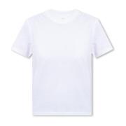 Katoenen T-shirt met logo Ami Paris , White , Dames