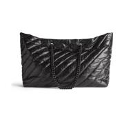 Crush Large Gewatteerde Draagtas Balenciaga , Black , Dames