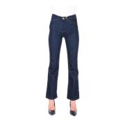 Blauwe Logo Achter Jeans Tommy Hilfiger , Blue , Dames